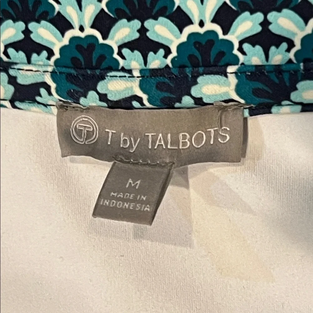 T by Talbots OUT & ABOUT HALF-ZIP PULLOVER - FASCINATING SCALLOP Sz M Sporty - Picture 9 of 13